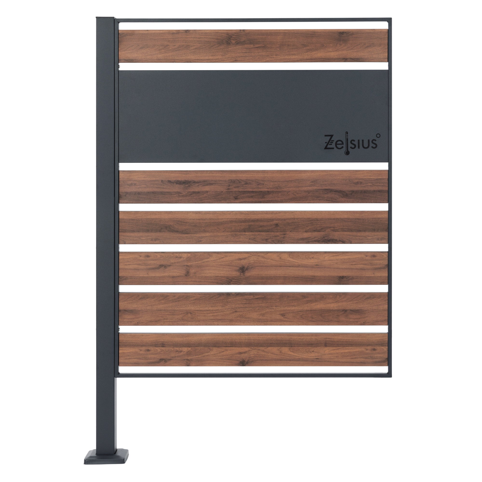 Revêtement de poubelle, anthracite RAL7016, aspect bois