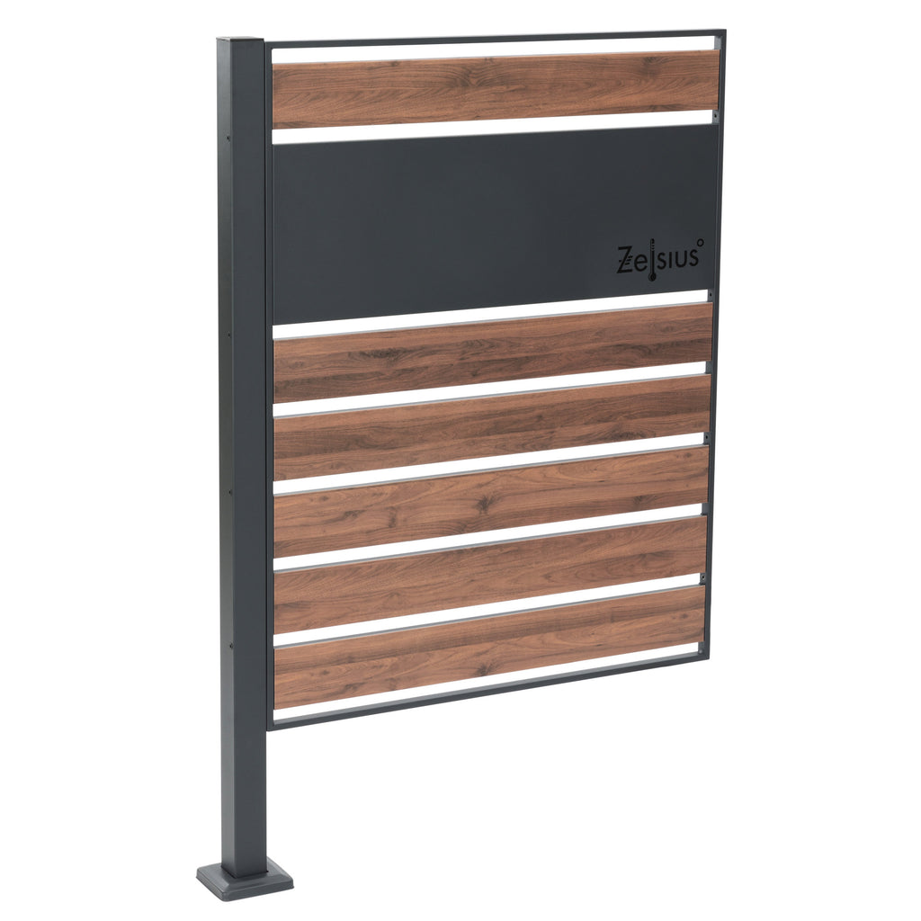 Bin cladding, anthracite RAL7016, wood look