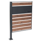Revêtement de poubelle, anthracite RAL7016, aspect bois