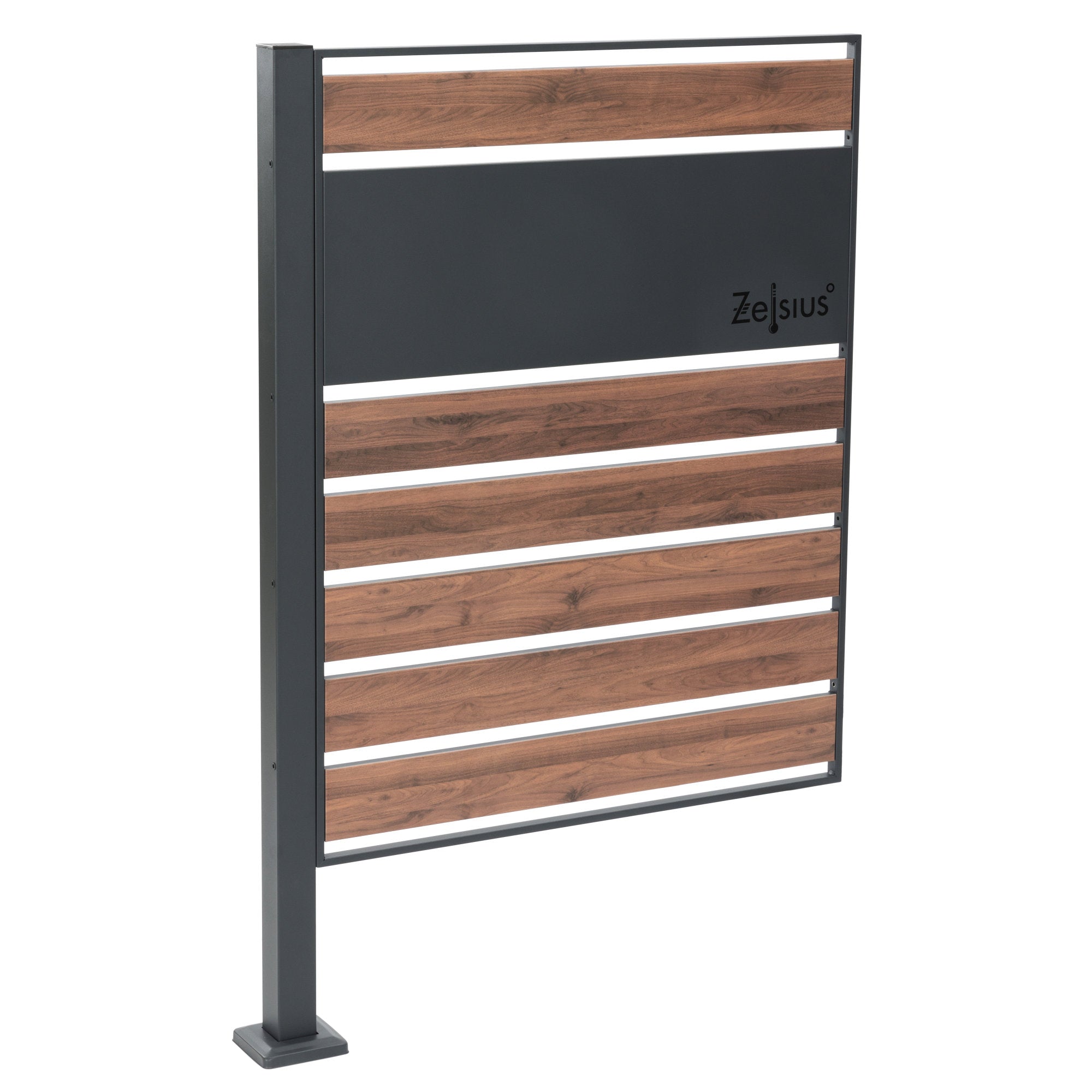 Bin cladding, anthracite RAL7016, wood look
