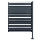 Revêtement de poubelle, anthracite RAL7016, aspect bois