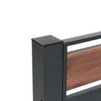 Revêtement de poubelle, anthracite RAL7016, aspect bois