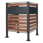 Revêtement de poubelle, anthracite RAL7016, aspect bois