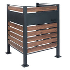 Revêtement de poubelle, anthracite RAL7016, aspect bois