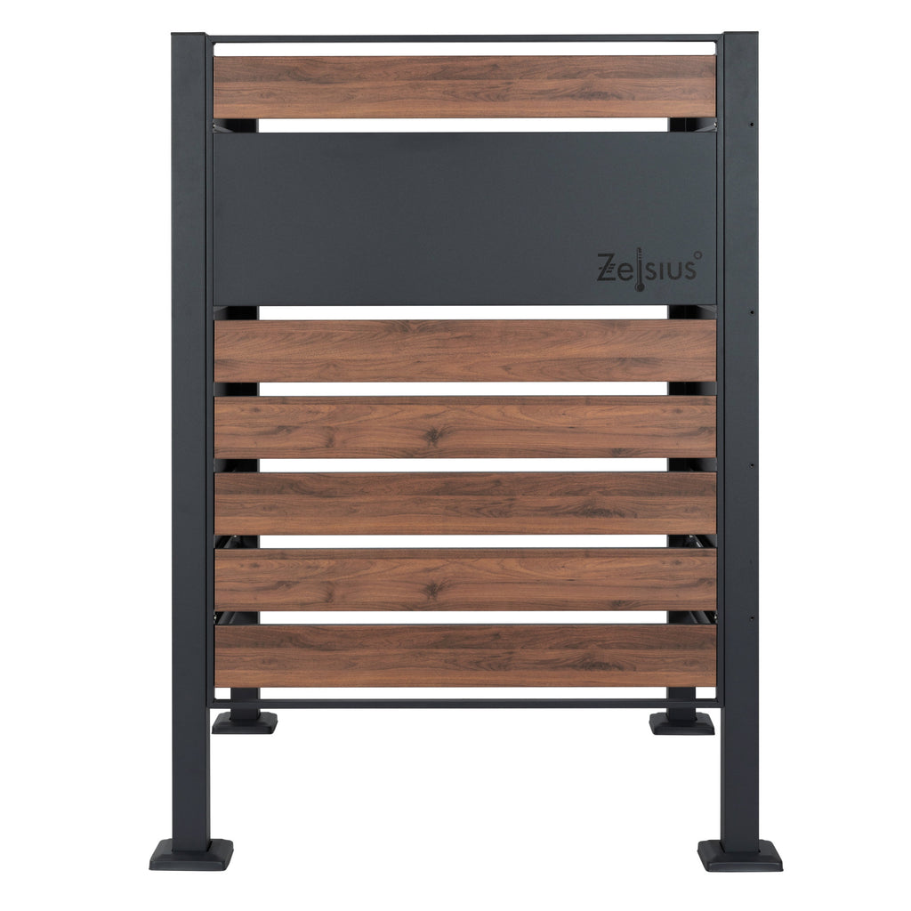 Bin cladding, anthracite RAL7016, wood look