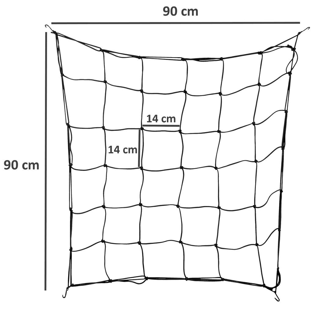 Plant trellis net, 90 x 90 cm, elastic, mesh size 14 x 14 cm