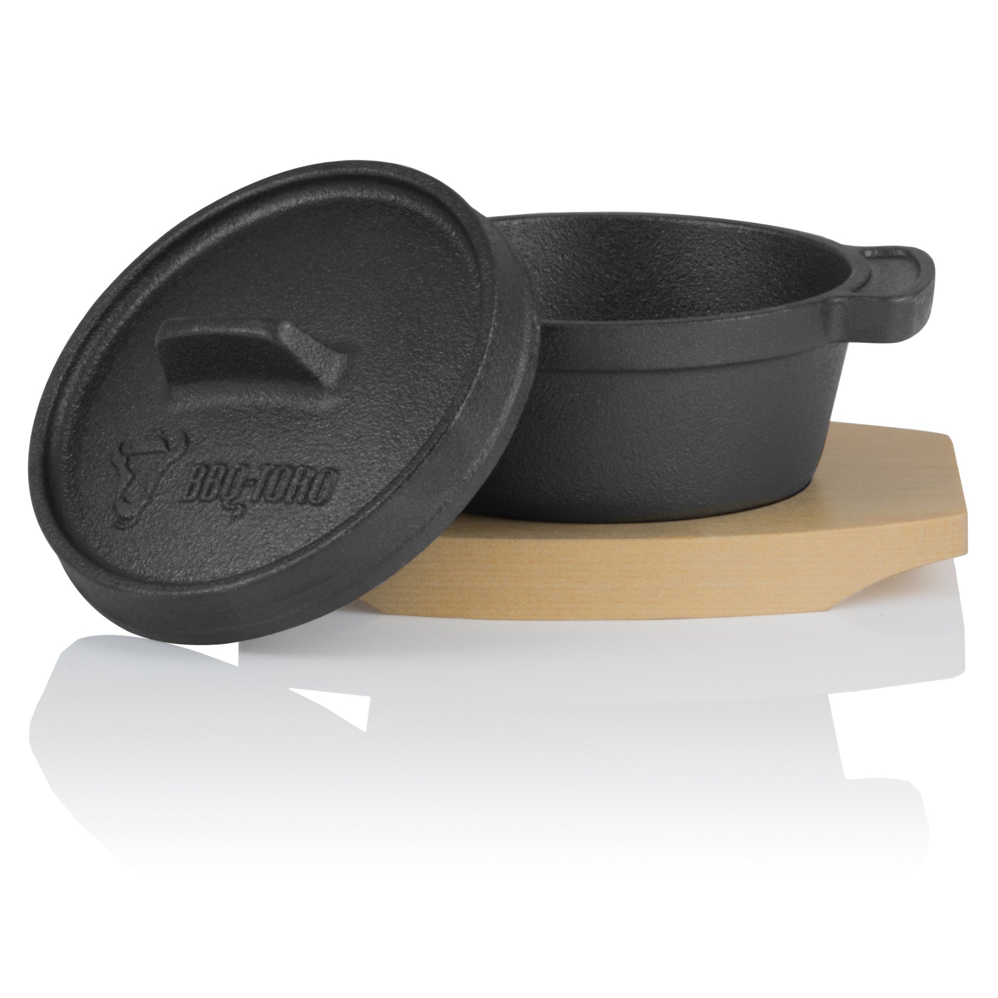 Mini Dutch oven, Ø 11 cm, cast iron, including wooden base
