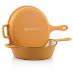 Cocotte, 4,4 litres, orange, en fonte émaillée
