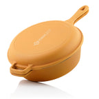 Cocotte, 4,4 litres, orange, en fonte émaillée