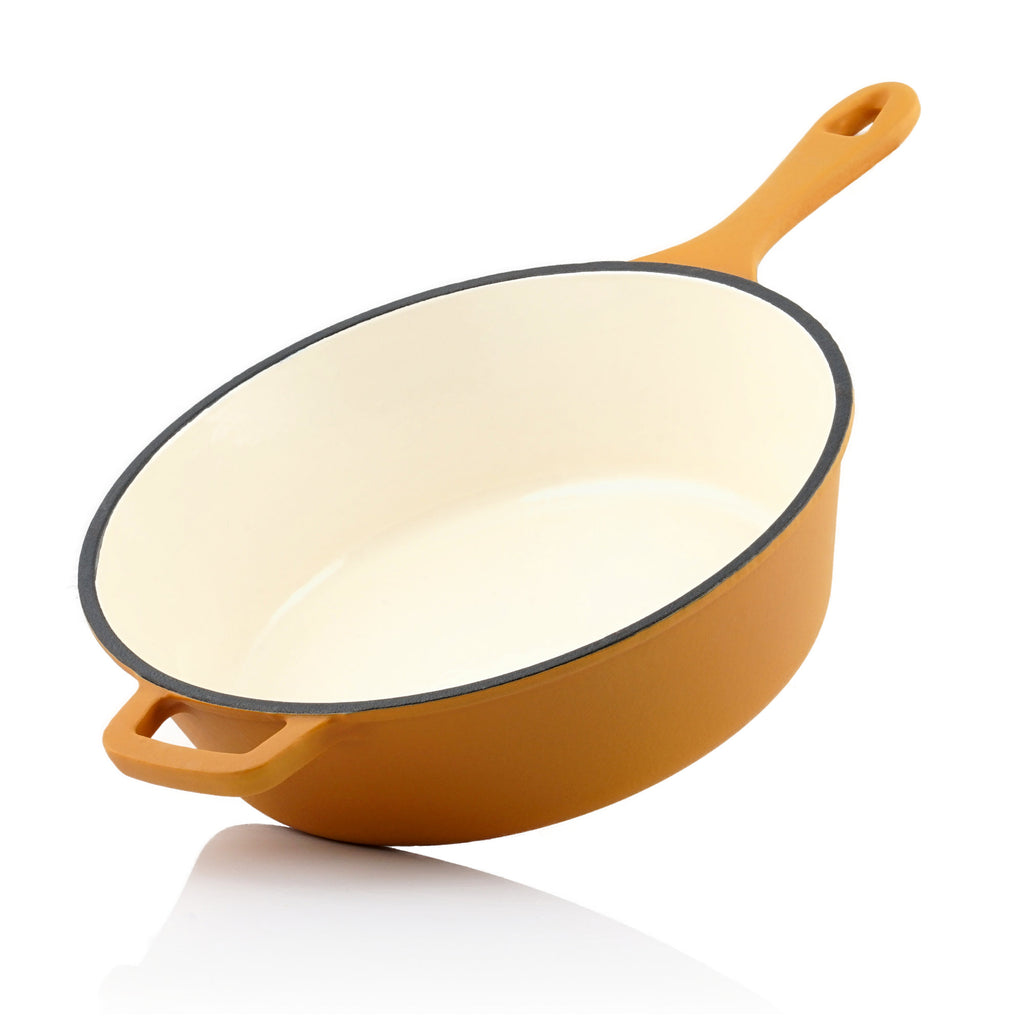 Casserole dish, 4.4 liters, orange, cast iron, enamelled