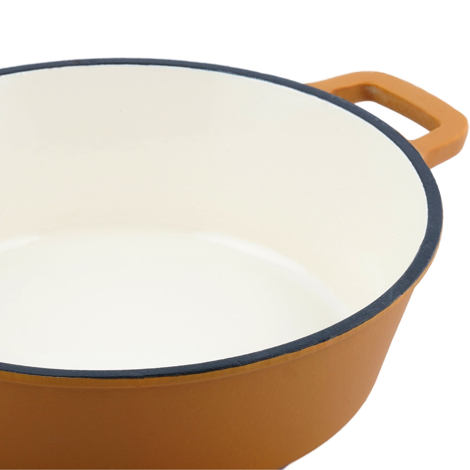 Casserole dish, 4.4 liters, orange, cast iron, enamelled