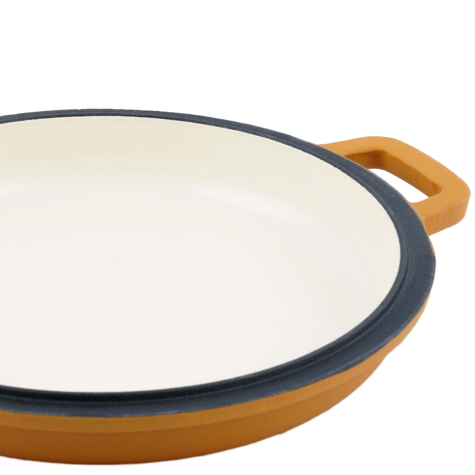 Casserole dish, 4.4 liters, orange, cast iron, enamelled