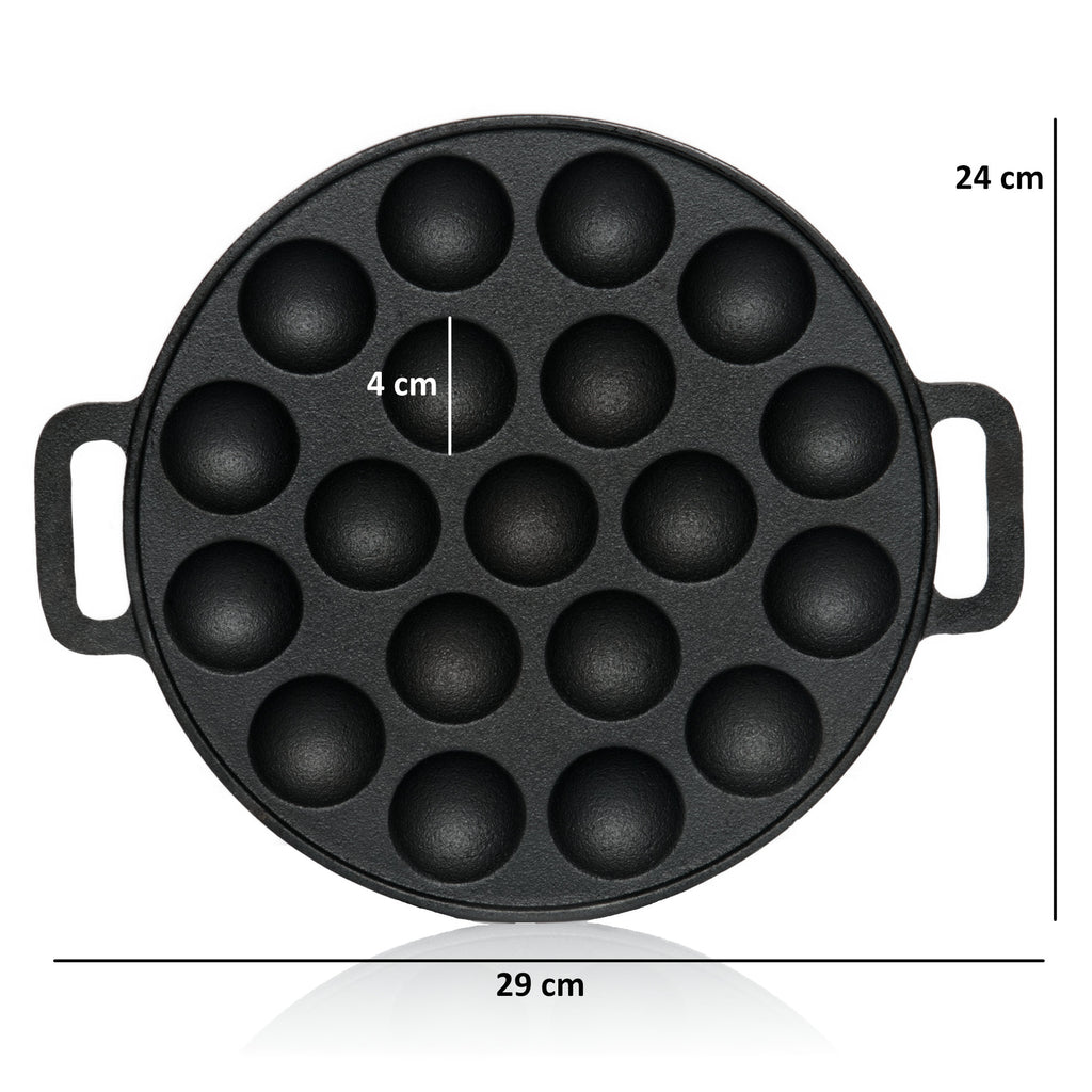 Poffertjes pan, Ø 24 cm, for 19 mini pancakes