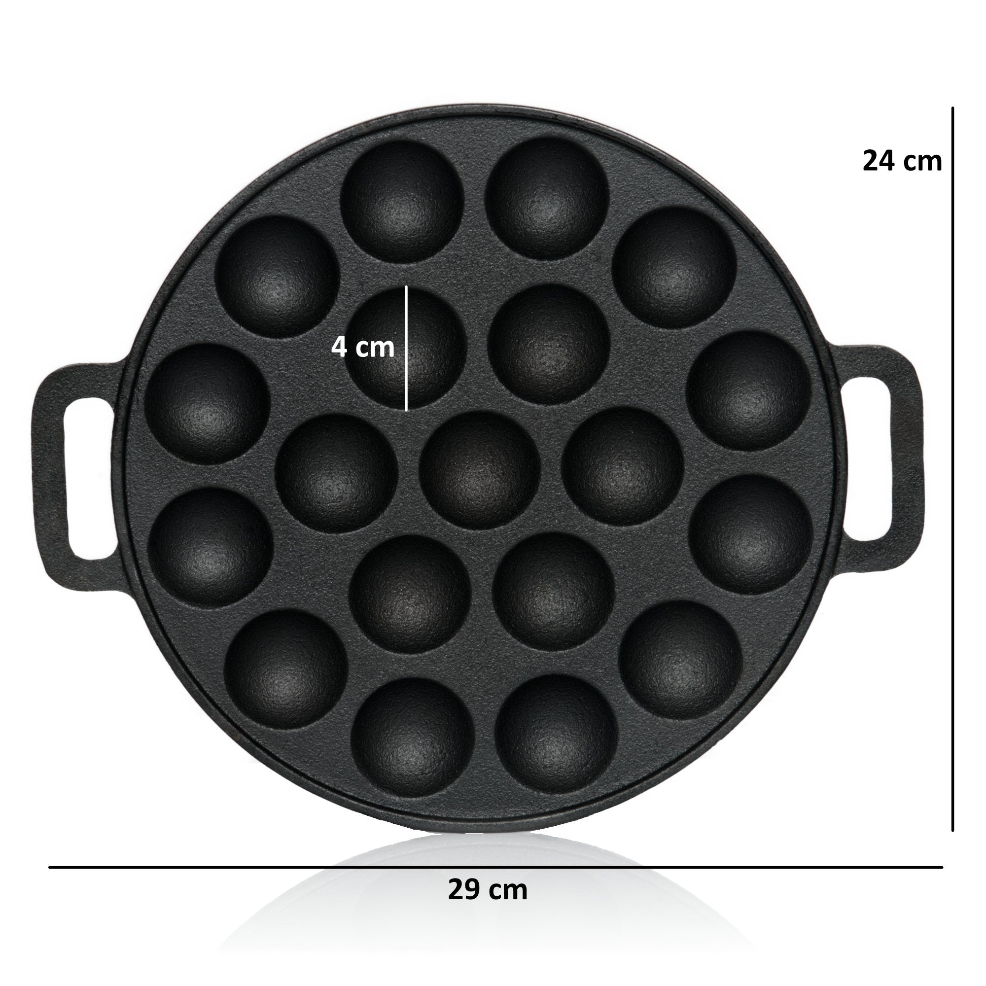 Poffertjes pan, Ø 24 cm, for 19 mini pancakes