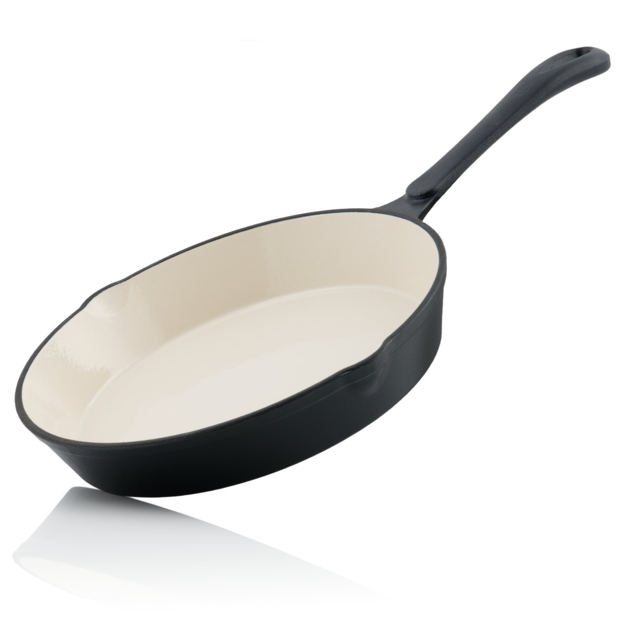 5-piece cast iron enamelled frying pan set