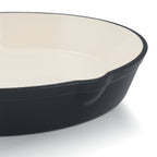 Poêle à frire, Ø 24 cm, en fonte émaillée, avec deux becs verseurs
