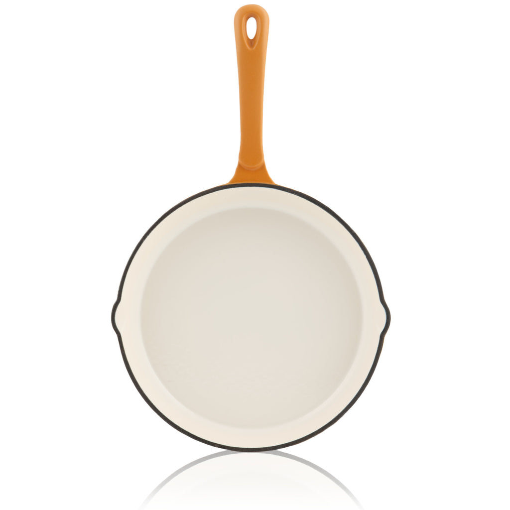 Frying pan, Ø 24 cm, cast iron, enamelled, with two spouts