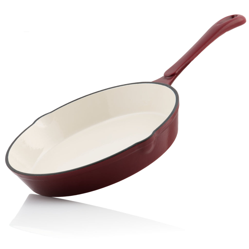 Poêle à frire, Ø 24 cm, en fonte émaillée, avec deux becs verseurs