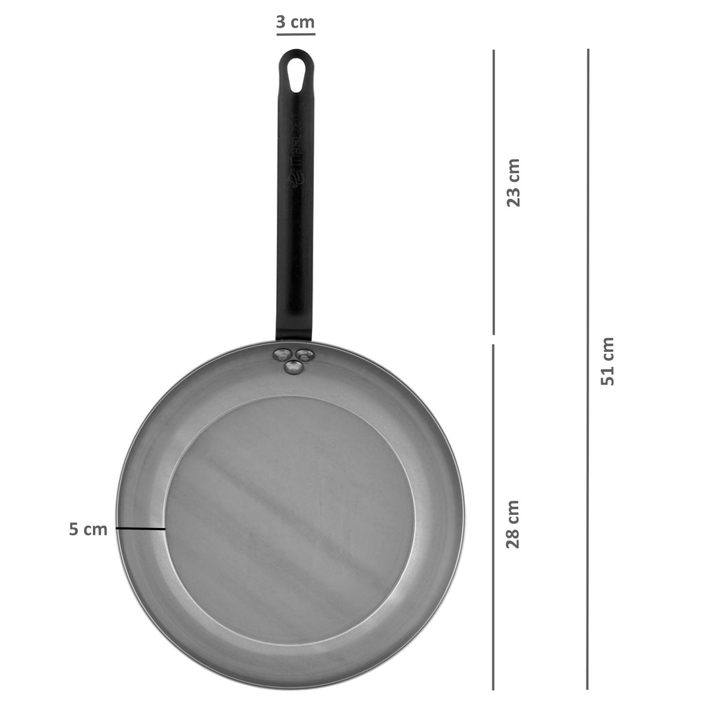 Poêle en fer forgé, Ø 28 cm