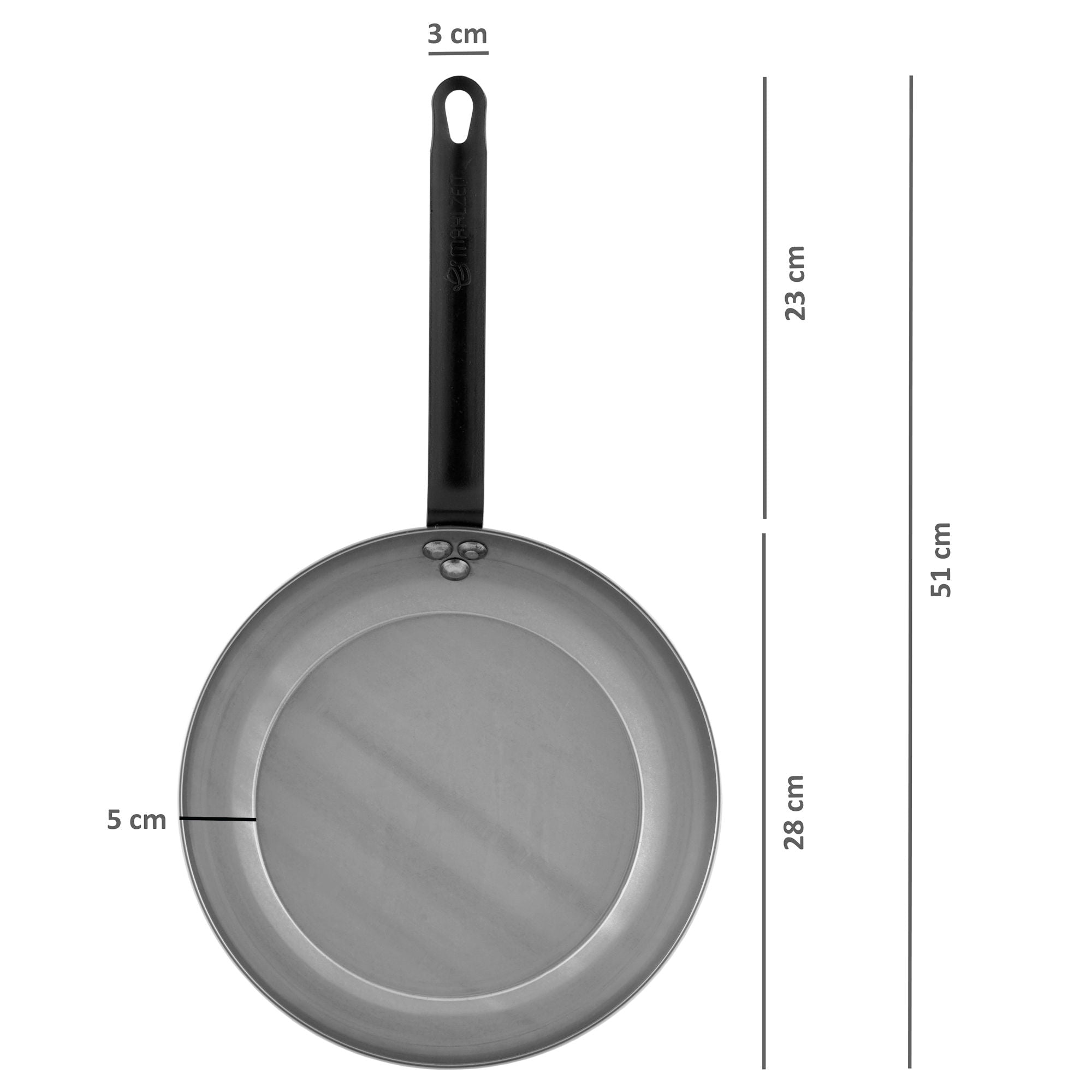 Poêle en fer forgé, Ø 28 cm