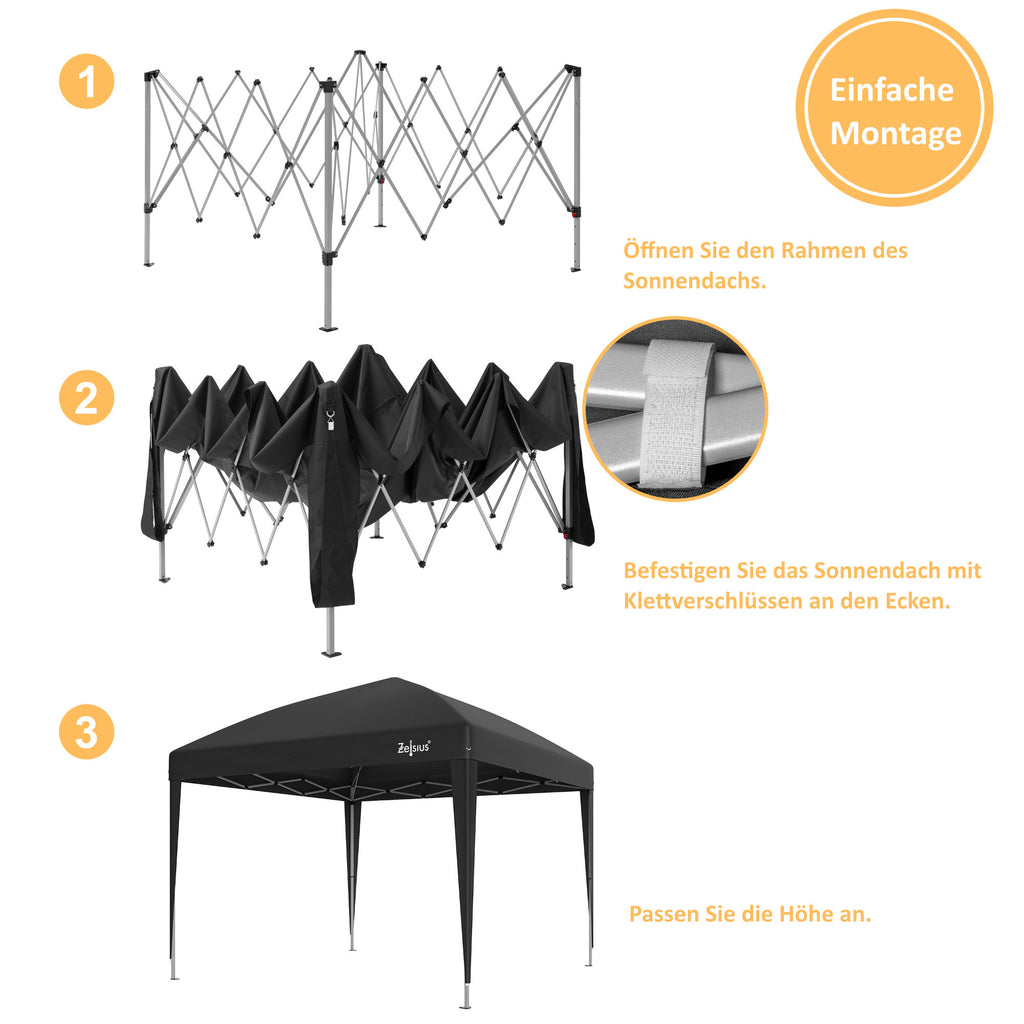 Pavilion, 3 x 3 m, foldable, including bag