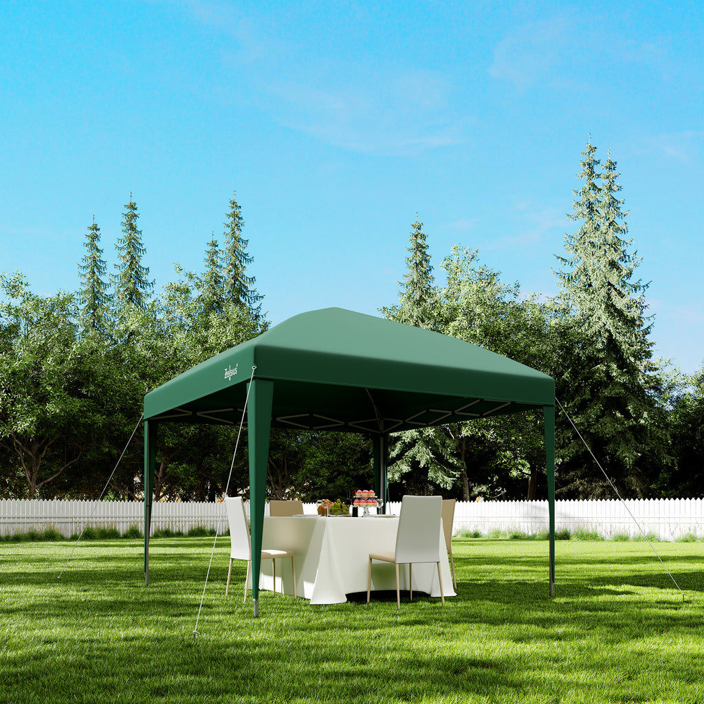 Pavilion with side walls, 3 x 3 m, foldable, including bag.