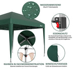 Pavillon avec parois latérales, 3 x 3 m, pliable, sac inclus.