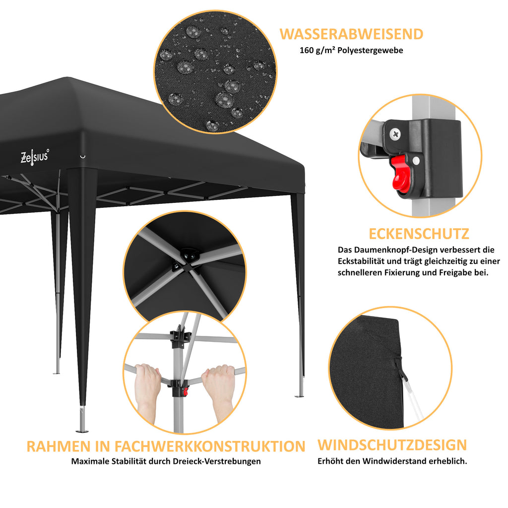Pavilion, 3 x 6 m, foldable, including bag