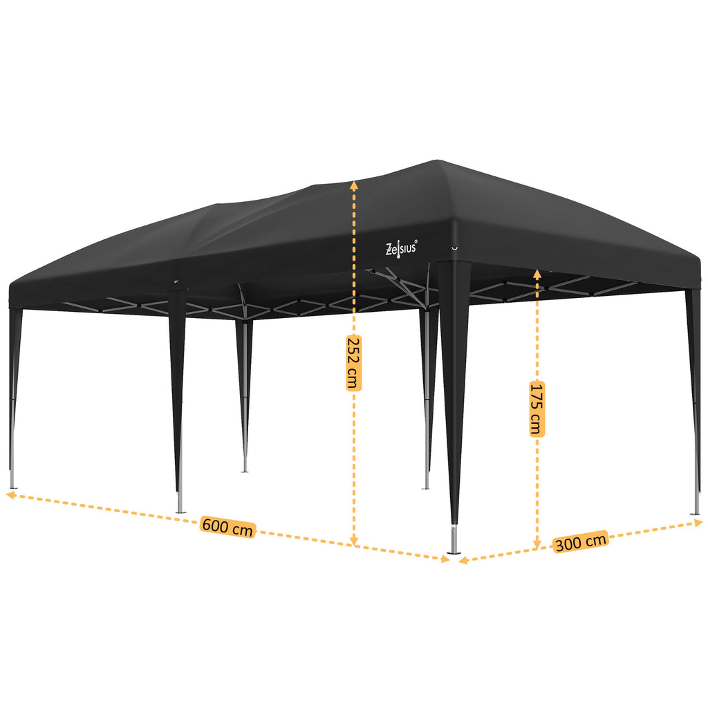 Pavilion, 3 x 6 m, foldable, including bag