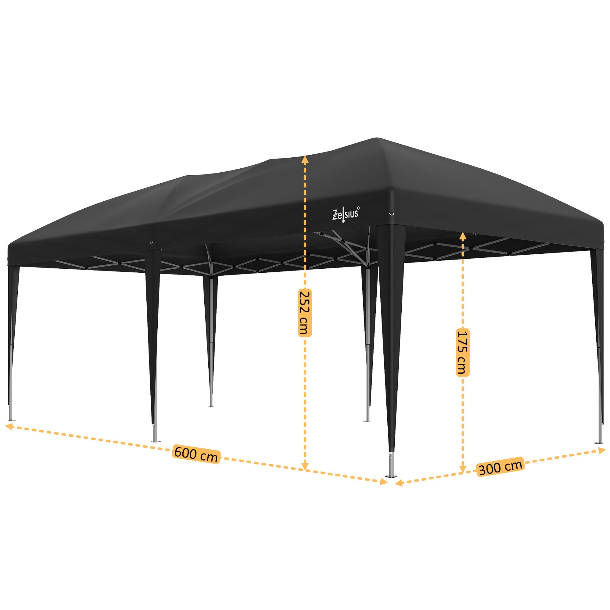 Pavillon, 3 x 6 m, faltbar, inkl. Tasche