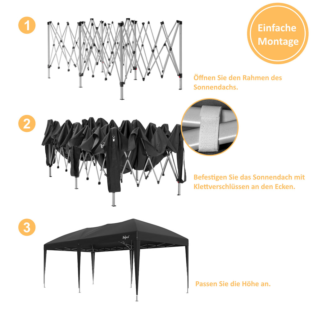 Pavilion, 3 x 6 m, foldable, including bag