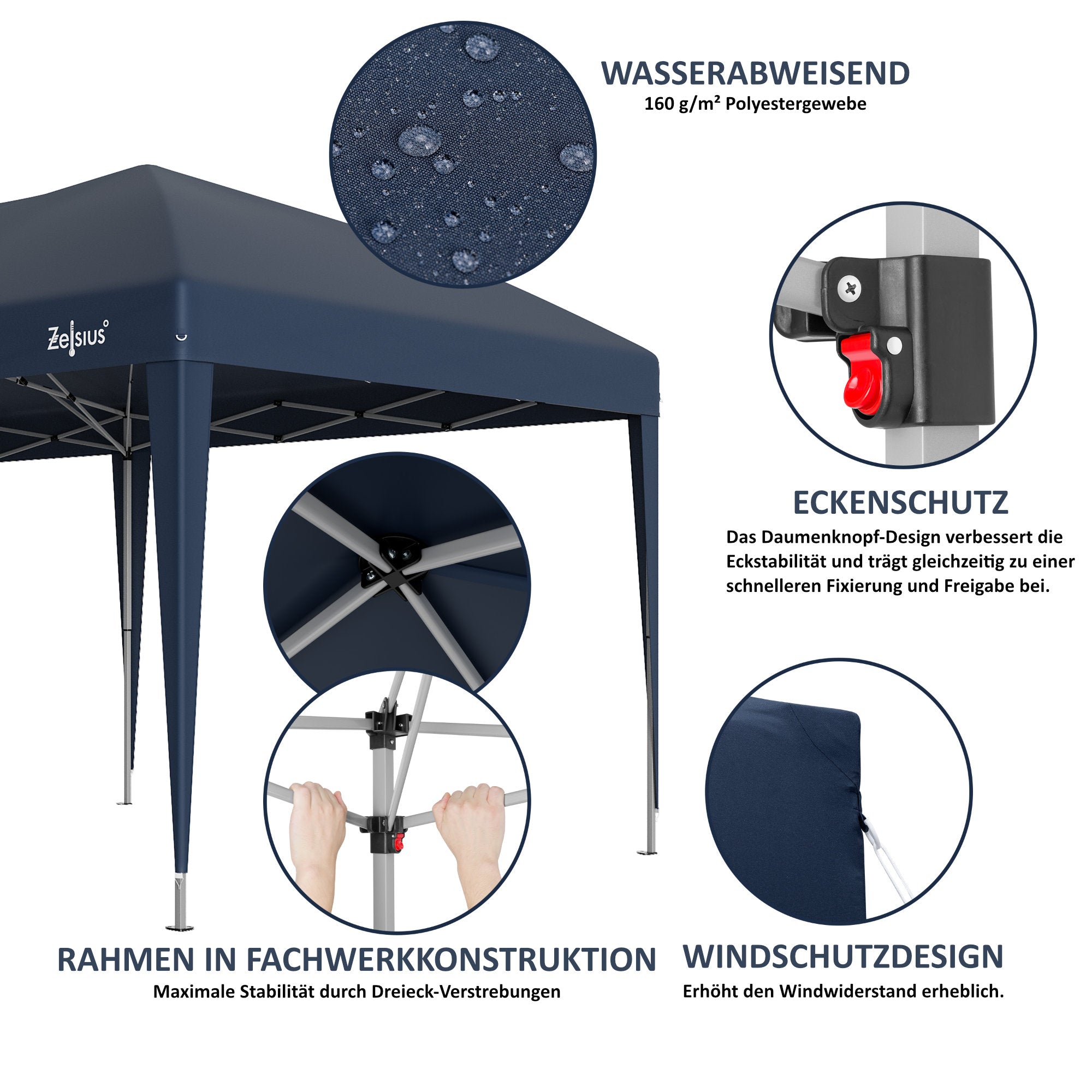 Pavilion, 3 x 6 m, foldable, including bag