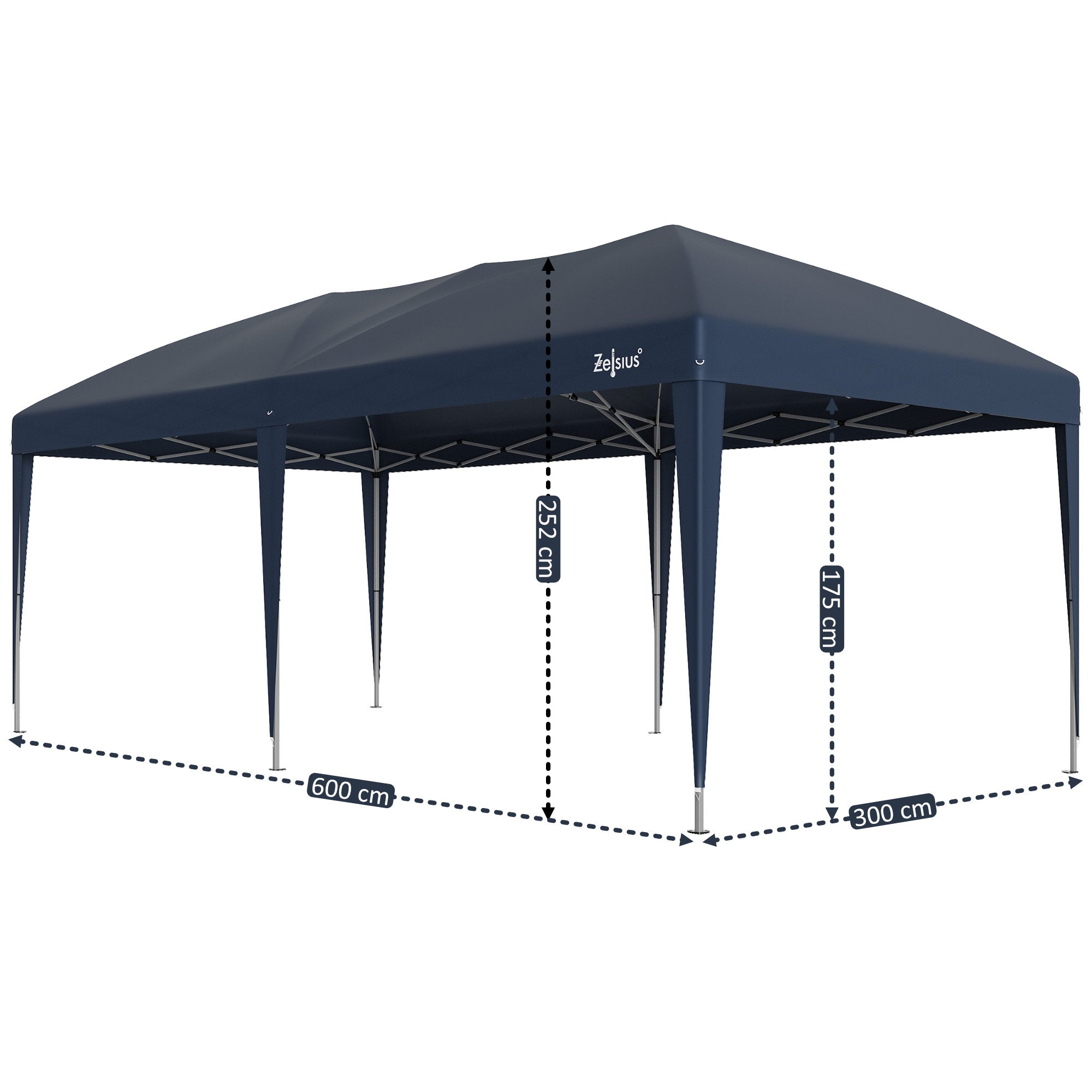 Pavillon, 3 x 6 m, faltbar, inkl. Tasche – CS-Trading