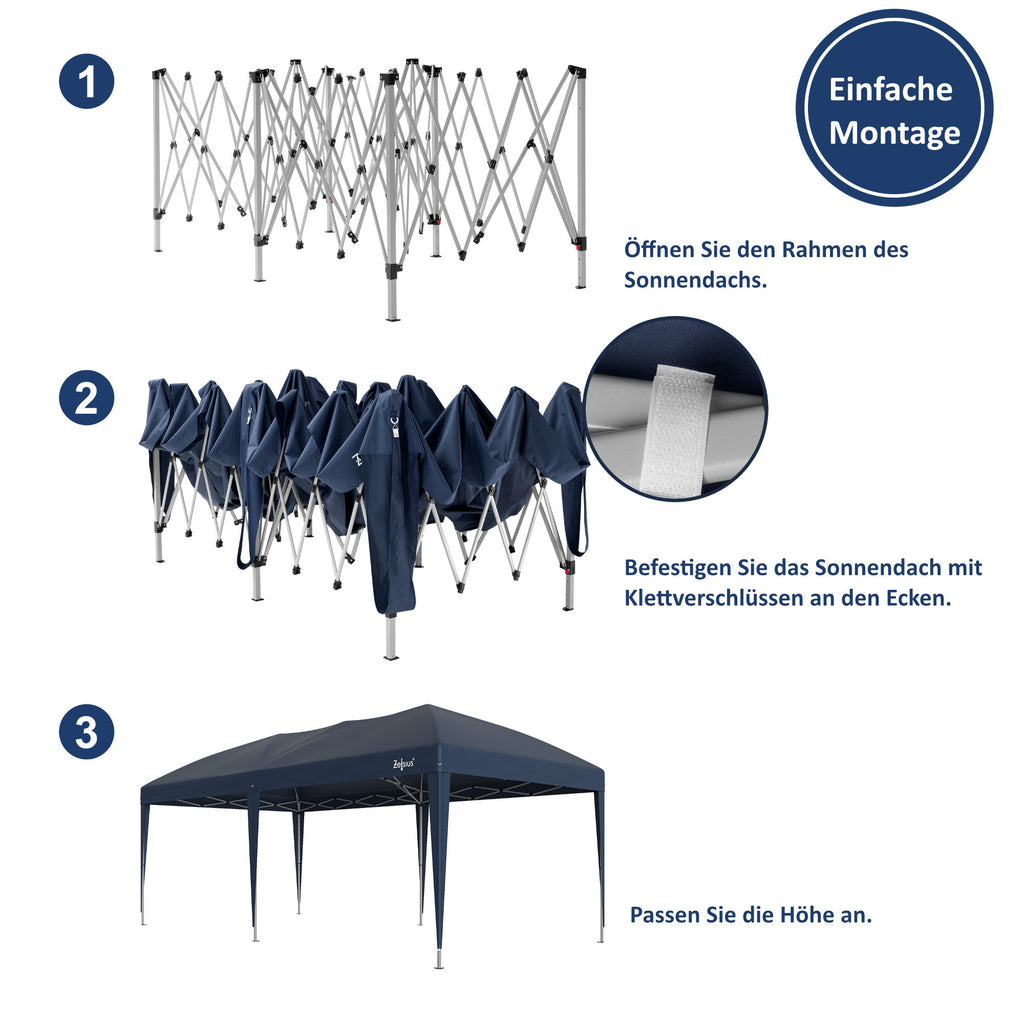 Pavilion, 3 x 6 m, foldable, including bag