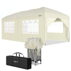 Pavillon avec parois latérales, 3 x 6 m, pliable, sac inclus.