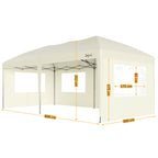 Pavillon avec parois latérales, 3 x 6 m, pliable, sac inclus.