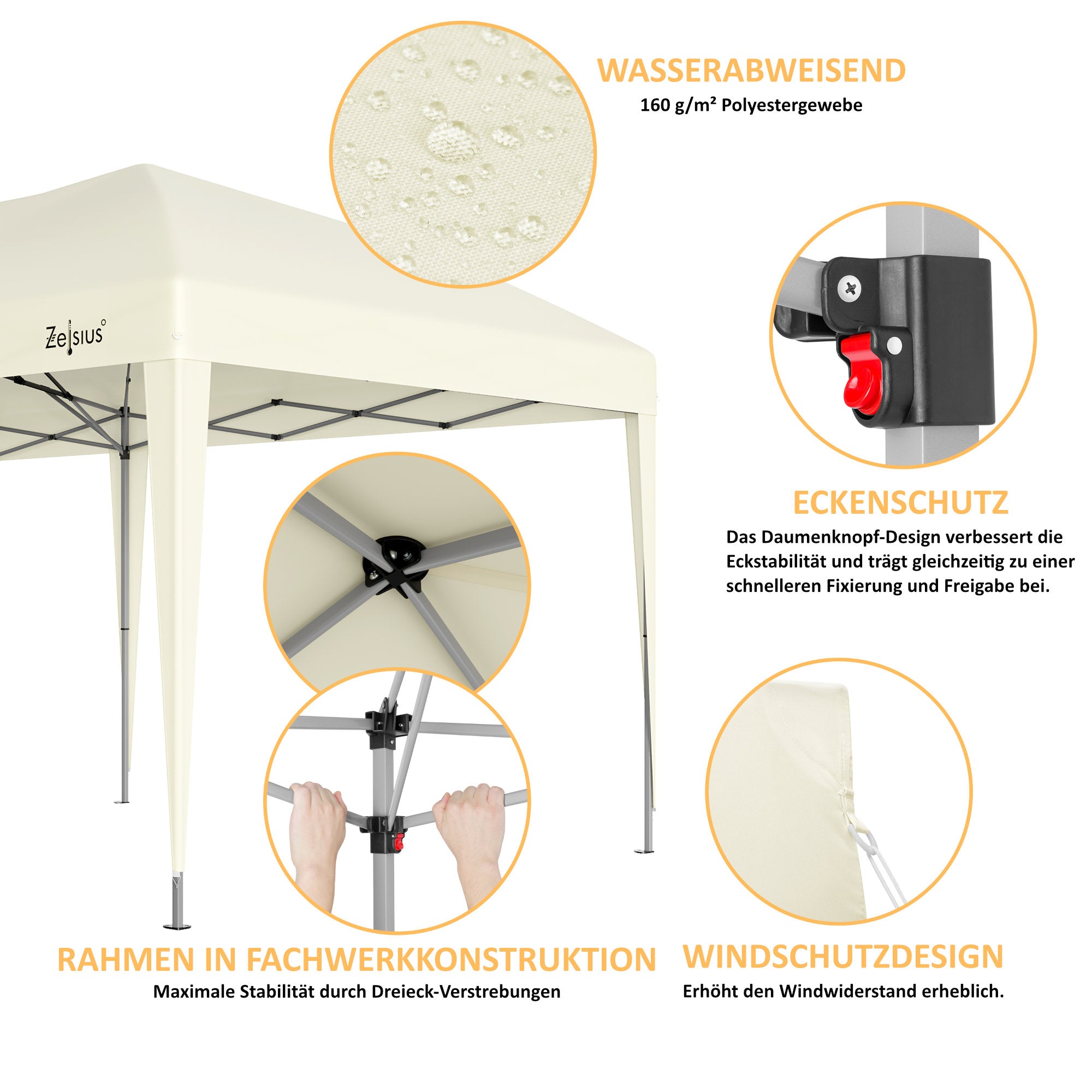 Pavilion, 3 x 6 m, foldable, including bag