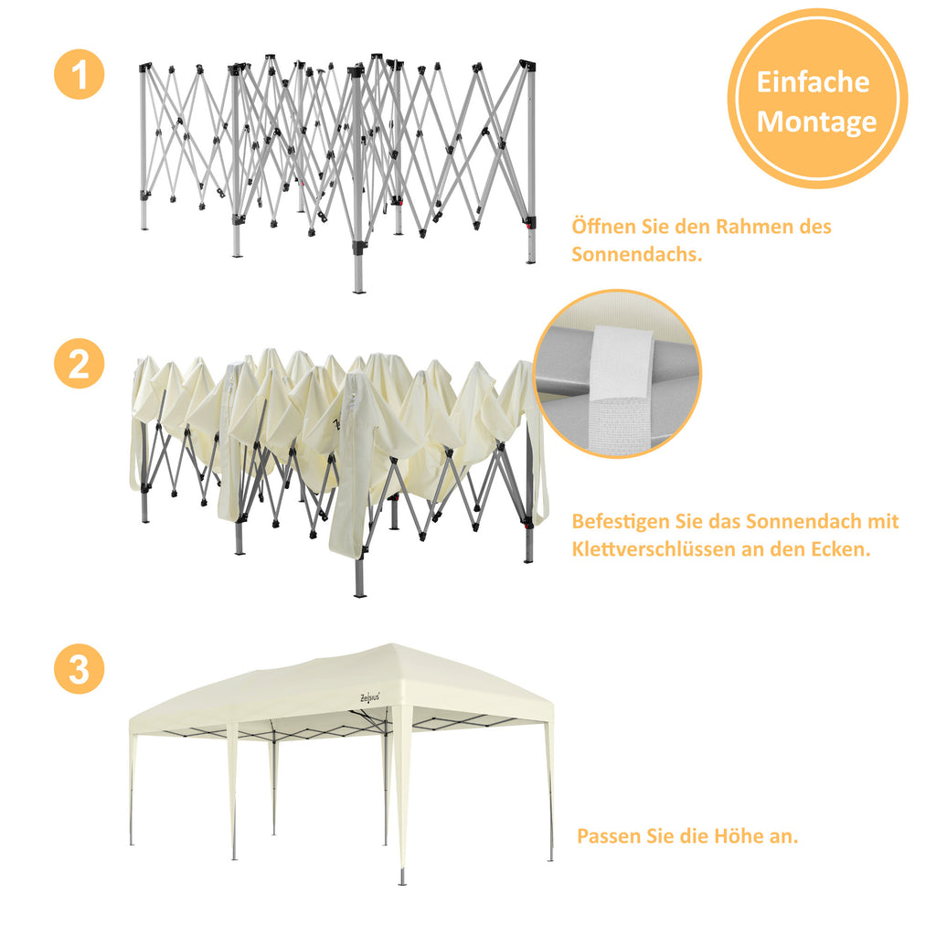 Pavilion, 3 x 6 m, foldable, including bag