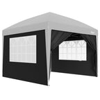 Parois latérales pour pavillon, 3 x 3 m, en 4 panneaux, avec fenêtre