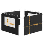 Parois latérales pour pavillon, 3 x 3 m, en 4 panneaux, avec fenêtre