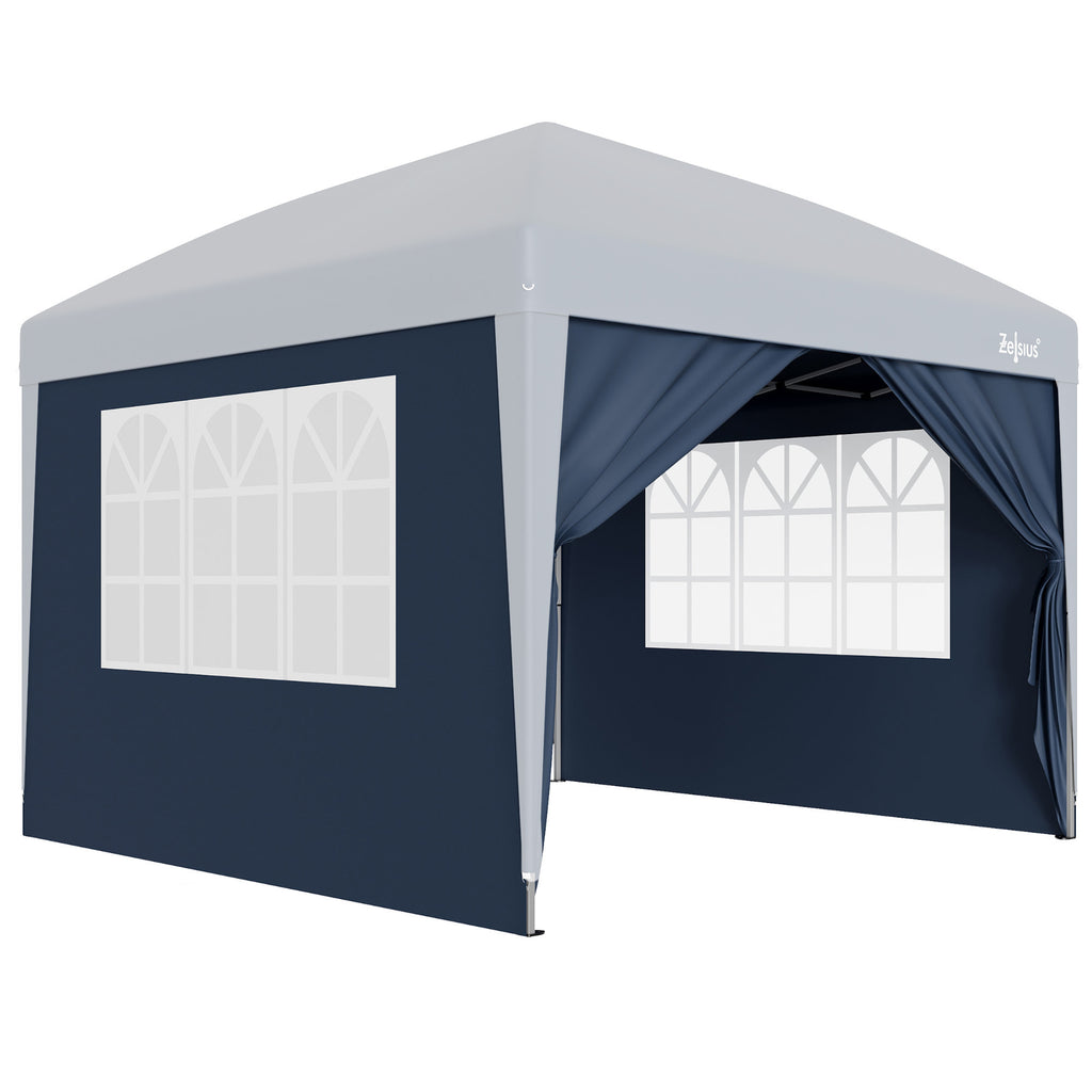 Side walls for pavilion, 3 x 3 m, 4-piece, with window