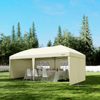 Pavillon avec parois latérales, 3 x 6 m, pliable, sac inclus.