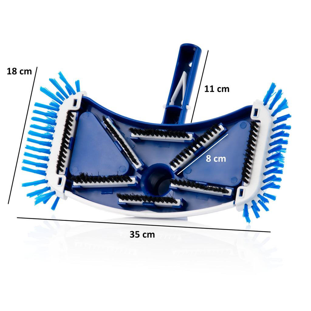 Pool brush, including side brushes, for Ø 32 / 38 mm hose