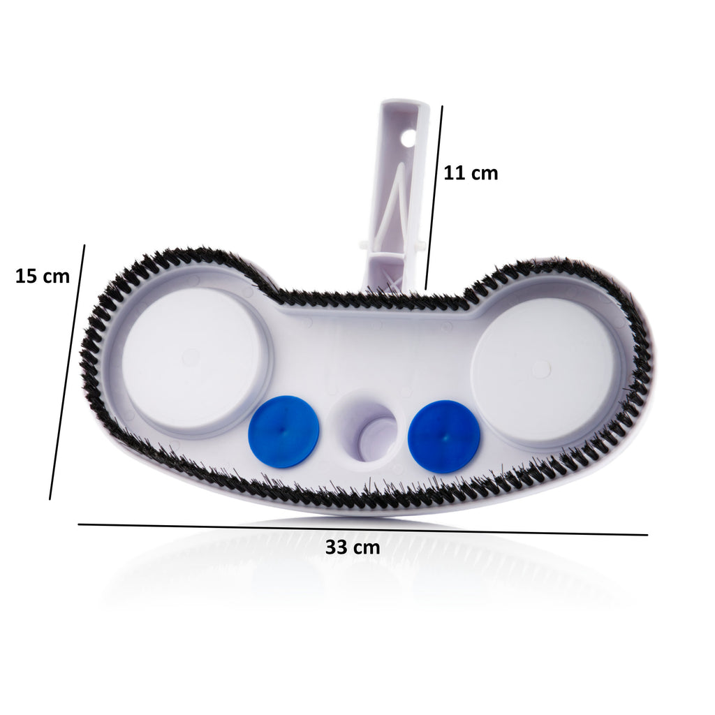 Brosse de piscine, avec soupapes de pression, pour tuyau de Ø 32/38 mm