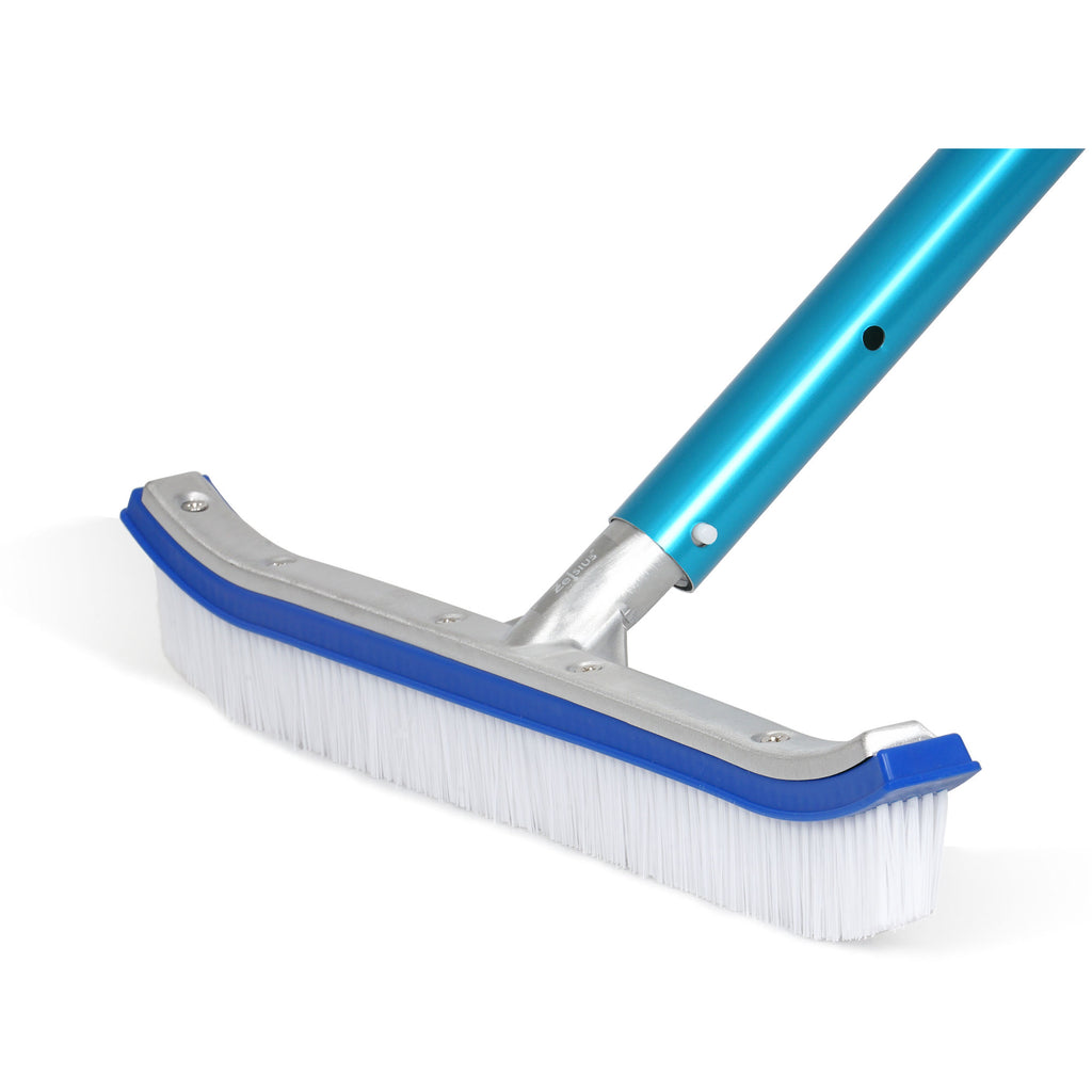 Brosse de piscine, y compris les coins arrondis, pour perche télescopique
