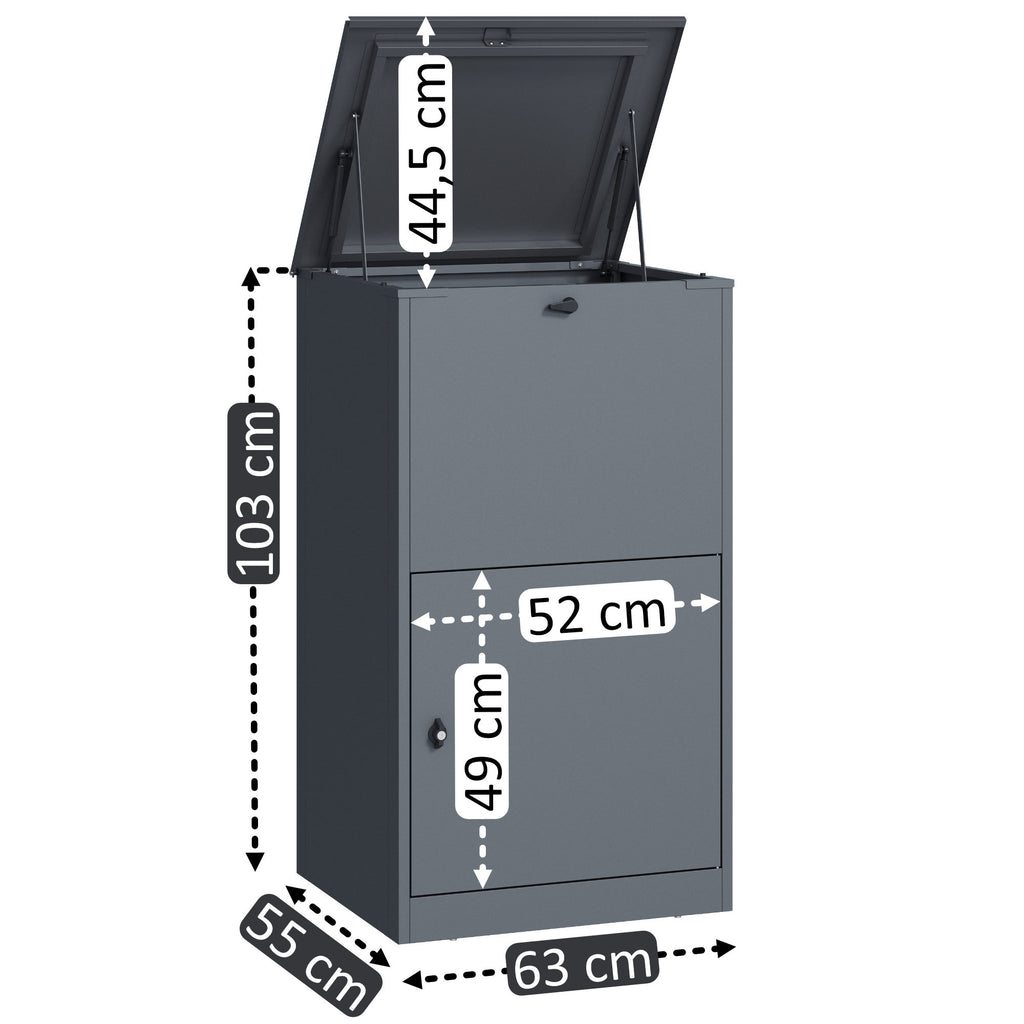 Paketbox, RAL 7016 Anthrazit, pulverbeschichteter Stahl