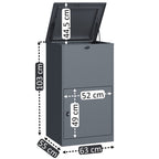 Paketbox, RAL 7016 Anthrazit, pulverbeschichteter Stahl