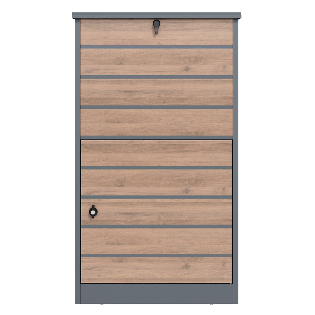Paketbox, RAL 7016 Anthrazit, pulverbeschichteter Stahl