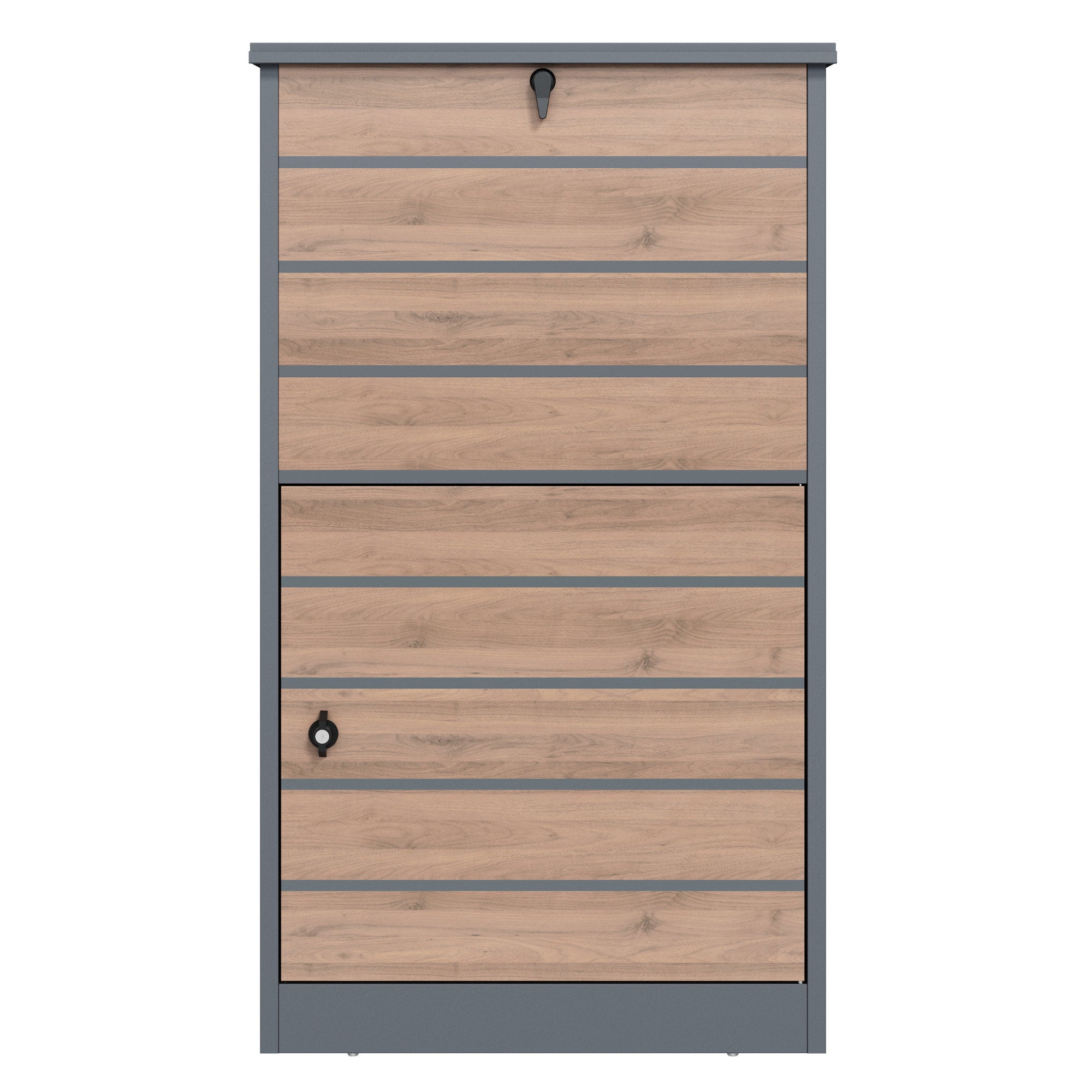 Paketbox, RAL 7016 Anthrazit, pulverbeschichteter Stahl