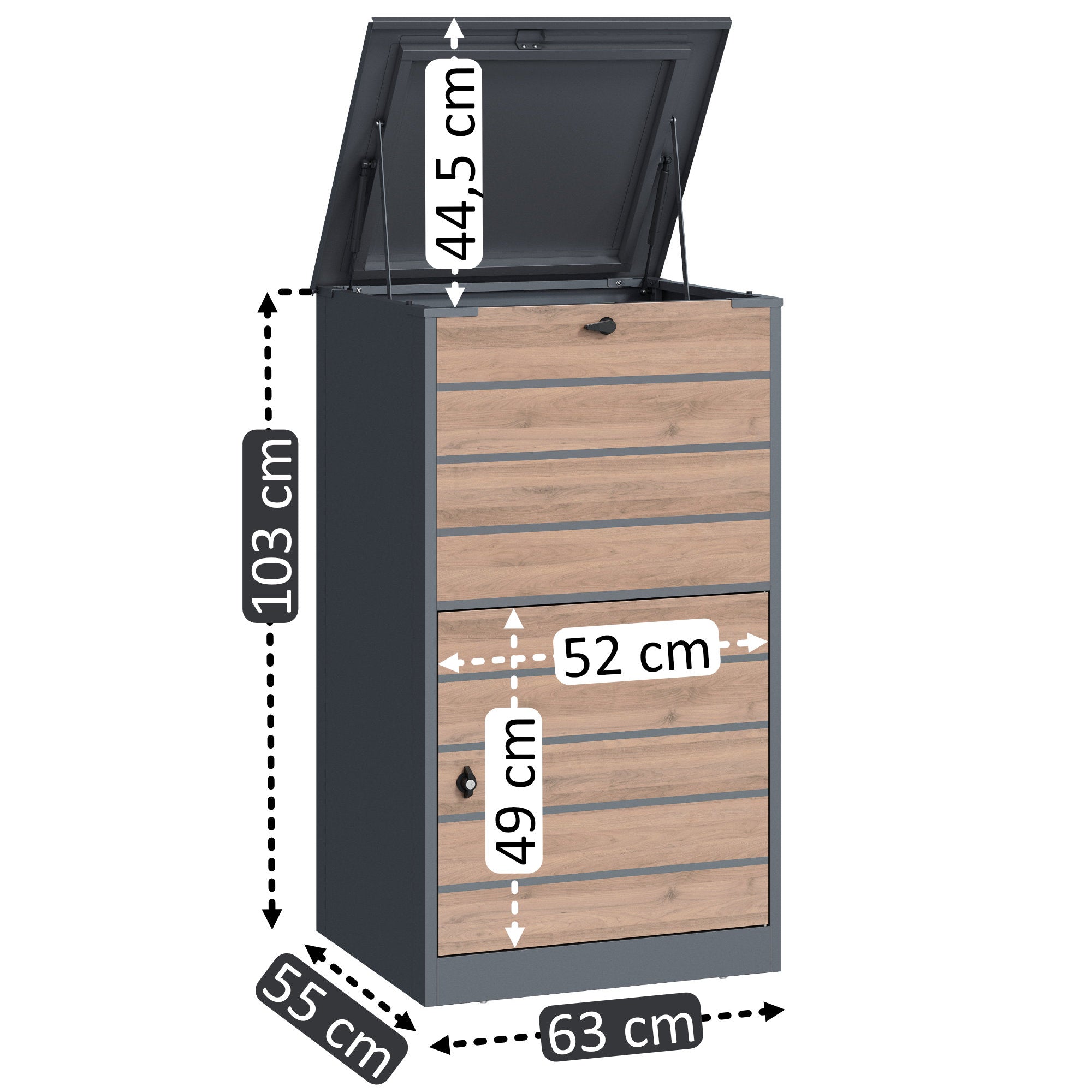 Paketbox, RAL 7016 Anthrazit, pulverbeschichteter Stahl